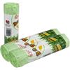 Virsus 50 Sacchi di Raccolta Umido e Organico, Misura cm 51x61 (30 Litri) sacchetti biodegradabili e compostabili di colore verde, 5 Rotoli da 10 Pezzi