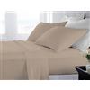 BANZAII TEXTILE INNOVATOR ONLINE Banzaii Completo Lenzuola Matrimoniale Maxi 100% Puro Cotone Alta qualità Made in Italy (per materassi 180 cm, altezza fino a 30 cm) Beige