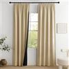 PONY DANCE 100% Tende Oscuranti per Interni Tende Termiche per Soggiorno con Fettuccia Curtains per Camera da Letto 2 Pezzi L 140 x A 220 cm, Beige