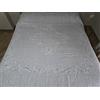 I MAESTRI DEL RICAMO Copriletto puro lino ricamo intaglio a macchina king size 280x295 cm
