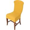 Casatessile Antimacchia vestisedia Universale Coprisedia Elasticizzato con Schienale, Moderno per Cucina o Sala da Pranzo, Lavabile - Giallo