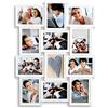 Levandeo, cornice portafoto tipo collage, viti incluse, colore bianco, per 12 foto, 13 x 18 cm, formato verticale e orizzontale, 96132