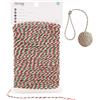 G2PLUS Spago Natalizio Verde Rosso e Bianco: Cordoncino Natalizio,2mm di Spago per Imballaggio Regali e Artigianato e Decorazioni Natalizie,50M
