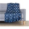 Delindo Lifestyle® Coperta pile soffitto plaid NAUTIC/blu/microfibra / 150x200 cm