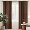Joydeco Tende Oscuranti per Interni 2 Pezzi L 140 x A 200 CM, Tenda Termiche con Passanti Nascosti per Soggiorno Moderne Cameretta Bambini Camera da Letto Blackout Curtains, Marrone