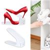 Froadp 20 organizer per scarpe regolabili in materiale PP, antiscivolo, con 3 altezze, regolabile, doppio strato, per riporre scarpe (bianco)