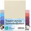 etérea Himmlische Qualität etérea Jersey Topper lenzuolo con angoli 180x200-200x200 cm Natura Epaisseur 5-10 cm - 100% Cotone - Oekotex materasso Letto copripiumino - lenzuola 180x200cm - 200x200cm Crema