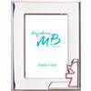 Argenteria MB Portafoto per la Nascita Bebè Girl, Cornice in Argento PVD Lucido Personalizzabile con Incisione del Nome della Bambina cm 13 x 18