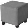uyeoco Velluto Copri Pouf Quadrato Elasticizzato Copri Poggiapiedi Quadrato Pieghevole Copertura Dell'Ottomano con Fondo Elastico Sofa Protettore per Soggiorno (Color : #21, Size : 50x50 cm)