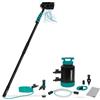 VONROC PRO Kit pulizia pannelli fotovoltaici ibrida + Addolcitore d'Acqua - spazzola telescopica 7,5 m - Tubo 11 m, Dosatore di Sapone, Testina Multiuso - Pulizia Vetri, Auto, Pannelli Solari