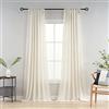VOILYBIRD Tende corte con passanti, set da 2 pezzi, per cameretta dei bambini, in lino naturale, altezza 160 x 140 cm