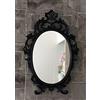 Artissimo C531 Specchio da parete, murale, decorativo, stile barocco, nero, ovale, antico, adatto per il bagno, classico, 43 x 27 cm
