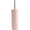 MSV - Porta scopino per WC Inagua - Set WC da Pavimento in polistirene - Manico in Acciaio Inox - Rosa Chiaro - Testina sostituibile