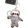 Generico Ciondolo Chiave di Peluche Bradipo - Simpatico Portachiavi per Borsa e Zaino con Animali Morbido | Accessorio per Bambola