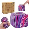 Graphinza Flowing Swirl Ice Cube Sensory Stress Relief Toy for Autism, Large 2.76in Squishy Cube Squeeze Toy by Graphinza, Durable Squeeze Toys for Boys & Girls Age 3+ and Adults (Pink)