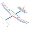 Generico Kit aereo aliante - Modello di aereo elastico, giocattolo volante ad Elicas, 15,75x19,69x1,97 pollici Set artigianale per l'apprendimento del'aviazione | Kit di addestramento aerodinamico per lancio