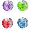 YUYWWAN Yo Yo Bambini 4 Pezzi Yo Yo Led Luce Giocattoli Led Yoyo Luce Plastica Yoyo Bambini per Regali di Compleann, Celebrazioni, Bomboniere, Feste