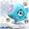 Sitodier Macchina per bolle a rotazione automatica con luce e musica, batteria ricaricabile e ricarica di tipo C, per bambini, matrimoni, feste di compleanno e attività all'aperto