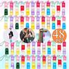 OGNI ORA 48 PCS Mini Portachiavi, Giocattoli Pop Fidget It, Gadget Compleanno per Bambini, Gioco Pop Fidget Squeeze, Giocattoli Sensoriali Multicolori Silicone per Bambini e Adulti
