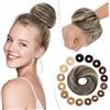 SEGO Pro Chignon Capelli Veri 100% Umani #1B/613 Nero Naturale/Biondo Chiarissimo Chignon Facile per Capelli Elastico Capelli Finti Coda di Cavallo Updo per Donne Ragazze Lisci (17g)