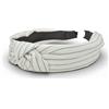 styleBREAKER Cerchietto donna a righe con nodo,Bianco-Blu