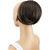 CAISHA Chignon Pezzo Di Capelli Treccia Chignon Chignon Hepburn Cravatta Per Capelli Updos Bruna HD4