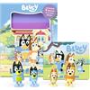 Phidal Publishing Inc. Bluey Lecture et aventures - Livres d'activités pour enfants, livre illustré de 12 pages, 4 figurines