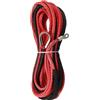 SEVEQIS 15m 5.5mm Traino Verricello Cavo Corda Stringa Linea Fibra Sintetica 7000lbs for ATV UTV SUV 4X4 4WD(Rot)