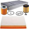 ENVA MADE FOR QUALITY BESTPRICE Set di filtri di ispezione con 1x filtro aria, 1x filtro abitacolo (filtro antipolline) con carboni attivi, 1x filtro olio, 1x filtro carburante, compatibile con OPEL COMBO, CORSA C (X01)