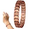jamgeery Bracciale Magnetico in Rame per Uomo, Bracciale da Polso con Potenti Magneti Bracciali Regolabili Accessorio di Bigiotteria per Ufficio Palestra Viaggio