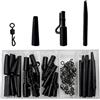Tsophreniq 60Pcs Carp Fishing Tackle Box Carp Clip Fishing Tackle Tool Anti Groviglio manicotto Stopper coda Terminali Set Set