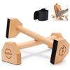 Dylixir Parallele Calisthenics 2 Parallele Basse in Legno Faggio adatte alle articolazioni con Maniglie Palestra in Legno Push Up Bar Fitness per il fitness a casa per calisthenics attrezzature M