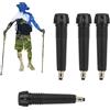cardyven 4 PCS Puntali Alpenstock, Puntali universali per bastoncini da trekking Protettori per bastoni da passeggio Puntali Alpenstock Copertura della testa Puntali escursionistici