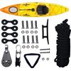 Generico per Barche da Kayak - Kit Completo di Ancoraggio e Fissaggio | Viti Ganci Pulegge e Corda in Nylon per la stabilità del rimorchio e Le attività acquatiche