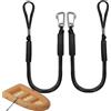 Generico Bungee Dock Line - Corda per barche da 4 piedi con clip in acciaio inossidabile | Corda marina da 2 pezzi, per barche, kayak, moto d'acqua, pontone, canoa, barca a motore