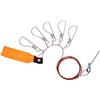 BTOSEP Set di blocco per pesci vivi con asta galleggiante in schiuma e filo in acciaio inox, per la pesca all'aperto, perfetto per gli appassionati di pesca, lunghezza 5 m (5 fibbie)
