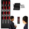 Generic Organizer da parete in legno, con 12 fori, per freccette, cantina, posto di lavoro, appartamento, casa, garage, sala giochi, bar, grotta per uomini
