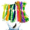 Opilroyn Set di 12 esche in silicone per spinnerbait, attrezzatura per acqua dolce e salata per attività all'aperto con famiglia e amici