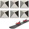 Mikiuly Stomp Pad Snowboard,Tappetino Autoadesivo per Sci,Autoadesivo Placche Antiscivolo Snowboard Stomp Pads Silver,pad Antiscivolo Snowboard per Fornire Extra Grip,per Lo Snowboard,per Uomo e Donna