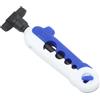 ZMdooreasy Bobina per lenza da pesca con meccanismo a molla per un lancio liscio, contiene 500 metri di lenza, avvolgitore compatto in plastica ABS per canne da mare e acqua dolce, colore nero (blu e bianco)
