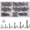 FZL02068LM Forte tagliente 180 pz/scatola Treble Ami Da Pesca Sharp Round Bend Amo Triplo Spinato con Anelli Divisi Set for Bass Fishing Tackle Ami da pesca