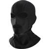 HanOaki Maschera da nuoto con protezione solare UPF 50+, per uomini e donne, copricapo ergonomico per snorkeling con fori per gli occhi allargati, cappuccio da spiaggia senza cuciture in colore nero (nero)