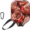 CNTDBU Tea Rose Block - Custodia per pagaia in neoprene con tasca a rete, moschettone per borsa da palestra