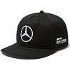 Mercedes AMG Petronas Mercedes AMG F1 Team Driver Puma Hamilton Flat Peak berretto Nero Ufficiale 2018