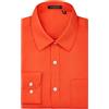 HISDERN Camicia Arancione Uomo Maniche Lunghe Camicie Formali Cotone Camicia Casual Regular Fit Shirt 2XL