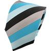 TigerTie Cravatta in seta - turchese-blu nero bianco striato - Cravatta in seta