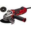 Einhell Smerigliatrice ang. TE-AG 125/1010 CE Q (1010 W, bullone Quick-Fix Nut, regolazione elettronica numero giri, testa porta ingranaggi piatta in metallo, protezione disco, no disco da taglio)