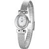 ALANTOP - Orologio da polso vintage di lusso da donna, con design ovale al quarzo, cinturino in rete con strumenti inclusi
