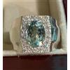 Artik Jewels Anello In Argento Sterling 925 Con Gemma Di Topazio Blu Naturale Per Uomo AJ509