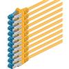 1aTTack.de 1m - giallo - 10 pezzi - Rete Cavi Cat6a | S-FTP | CAT 6a | doppia schermatura - certificato GHMT | PIMF | 500MHz | 10000 Mbit/s